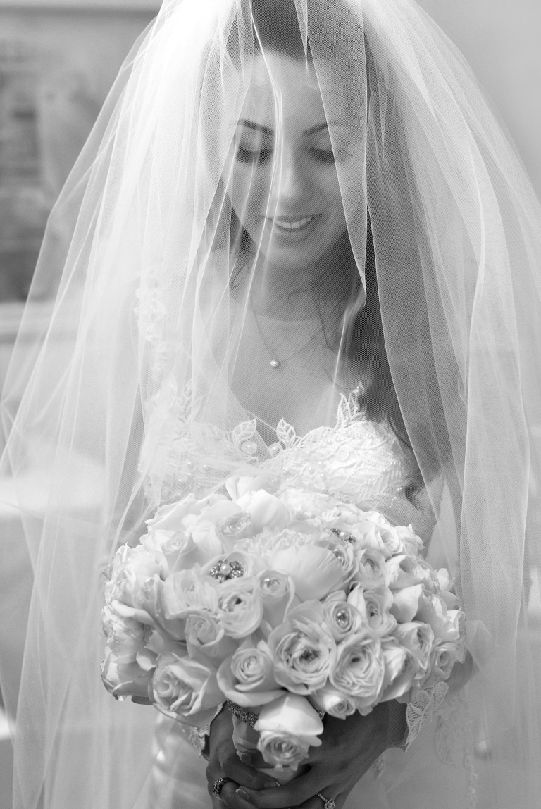 Gorgeous veiled bride | Alexandria Ballrooms